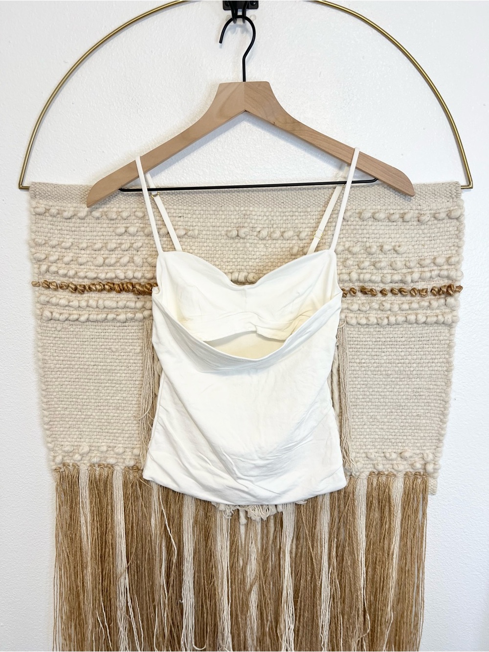 Oh Polly Spaghetti Strap Ruched Top XS